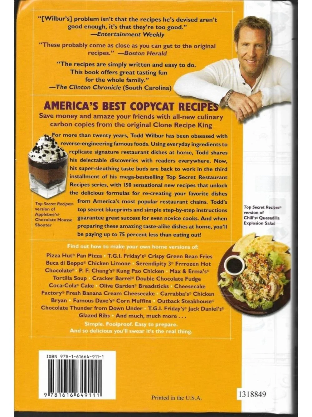 Top Secret Restaurant Recipes 3 Todd Wilbur Cookbook Copycat Recipes